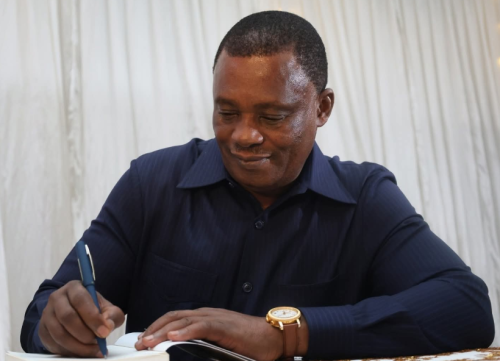 Former Attorney General Justin Muturi during his book launch. PHOTO/@HonJBMuturi/X
