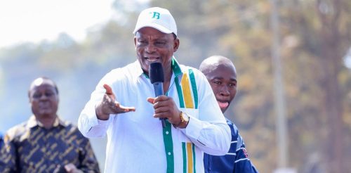 Justin Muturi speaks during a tour in Mbeere North. PHOTO/https://www.facebook.com/justinbmuturi
