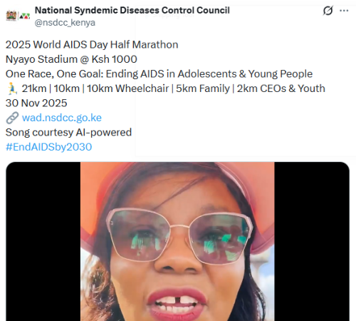 Statement confirming Nyayo Stadium unavailability due to state function. PHOTO/Screengrab by People Daily Digital/@nsdcc_kenya/X