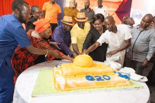 President William Ruto attends the ODM@20 anniversary celebrations in Mombasa on Saturday, November 15, 2025.PHOTO/@WilliamsRuto/X