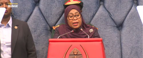 Tanzania President Samia Suluhu during an address to the newly inaugurated 13th Parliament on November 14, 2025. PHOTO/A screenshot by PD DigitalBunge la Tanzania/Facebook