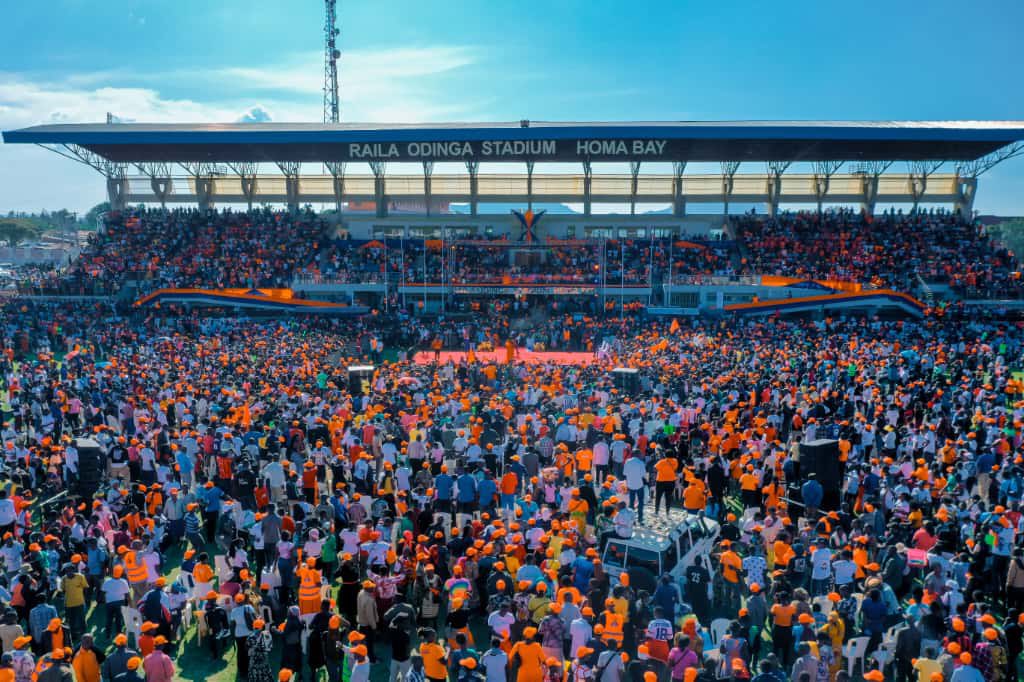 The view of Raila Odinga Stadium during Memorial Service for late Raila Odinga in Homa Bay: PHOTO/facebook.com/GladysWanga043