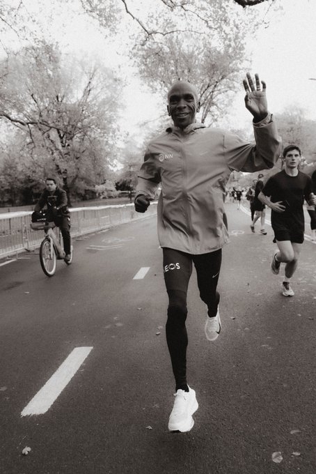 Eliud Kipchoge preparing for New York City Marathon. PHOTO/@NNRunningTeam
