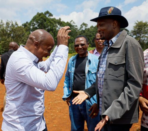 Moses Kuria with Deputy President Kithure Kindiki during the Mbeere North by-election campaigns .PHOTO/@HonMoses_Kuria/X