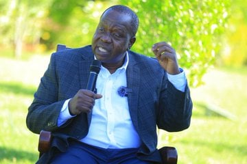 Fred Matiang'i during a local radio interview on Monday, November 24, 2025. PHOTO/@RealMatiangi/X