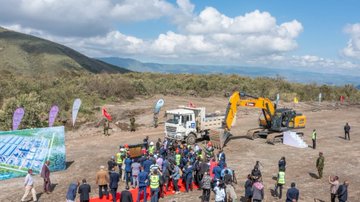 President William Ruto during the groundbreaking of the construction of the KenGen-Kaishan Olkaria Green Fertiliser Plant in Nakuru County on Monday, November 3, 2025. PHOTO/@WilliamsRuto
