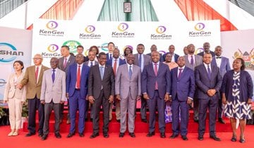 President William Ruto during the groundbreaking of the construction of the KenGen-Kaishan Olkaria Green Fertiliser Plant in Nakuru County on Monday, November 3, 2025. PHOTO/@WilliamsRuto