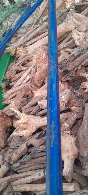 Sandalwood consignment. PHOTO/@NPSOfficial_KE