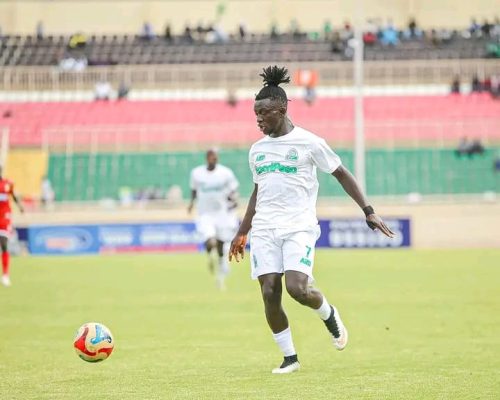 Gor Mahia's Musa Shariff in action against Kenya Police FC on Sunday, November 9, 2025 at Nyayo Stadium. PHOTO/Gor Mahia