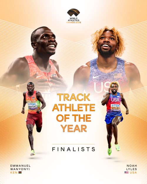Emmanuel Wanyonyi and Noah Lyles go head to head for top prize. PHOTO/World Athletics