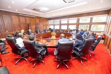 National Assembly Speaker Moses Wetang'ula held a consultative dialogue with representatives of the World Bank and the International Monetary Fund (IMF) on the country's economic transformation. PHOTO/@HonWetangula/X