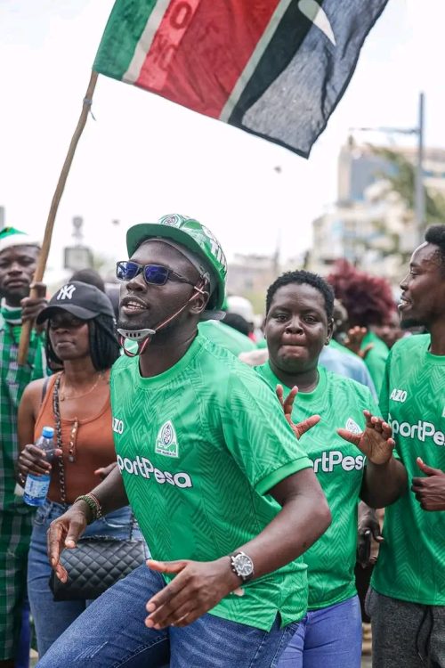Gor Mahia fans at Nyayo National Stadium on Sunday, December 7, 2025. PHOTO/@OfficialGMFC/X
