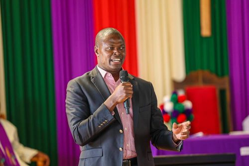 Kiharu MP Ndindi Nyoro speaks during a funeral service in Mathioya, Murang’a on December 16, 2025.