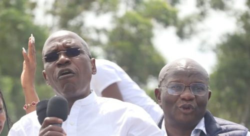Kakamega Senator Boniface Khalwale speaks during a past event. PHOTO/https://www.facebook.com/KBonimtetezi
