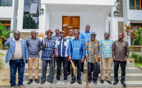 Leaders during the visit to Opiyo Wandayi’s home in Ugunja, Siaya County. PHOTO/https://www.facebook.com/Aduma Owuor -MP Nyakach