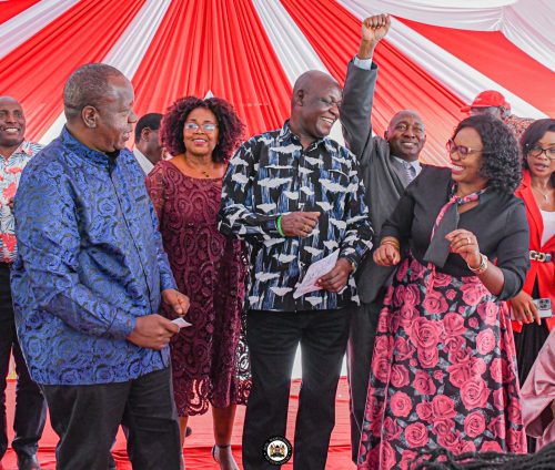 Fred Matiangi with Gathoni Wamuchomba in Nyamira on thursday, december 11, 2025. PHOTO//https://www.facebook.com/photo/?fbid=1404679717680576&set=pcb.1404683601013521
