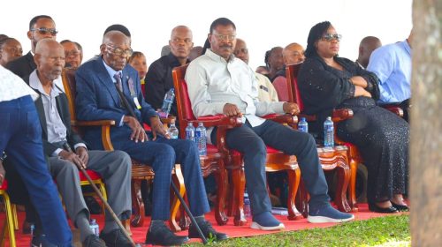National Assembly Speaker Moses Wetangula during the funeral in Kabuchai on Tuesday, December 23, 2025. PHOTO//https://www.facebook.com/didmusbarasamutua