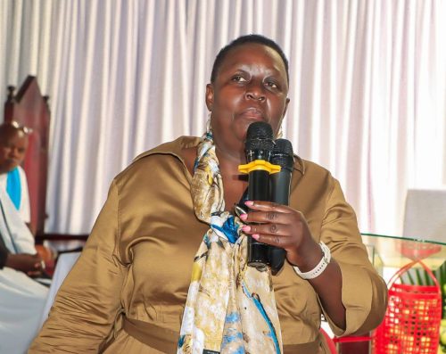 Kisumu Woman Rep Ruth Odinga while speaking at Nyamira ACK where the late Raila Odinga used to fellowship each Christmas. PHOTO//https://www.facebook.com/profile.php?id=100089817945495