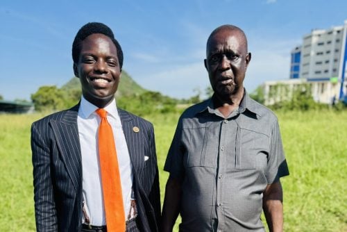 Kasmuel McOure with Oburu Odinga during a past event: PHOTO/@_KasKazini/X