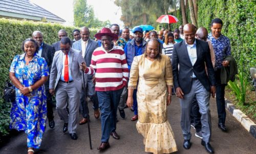 Former Deputy President Rigathi Gachagua during a meeting with the diaspora community at his Wamunyoro residence on Saturday, December 20, 2025. PHOTO/@rigathi/X