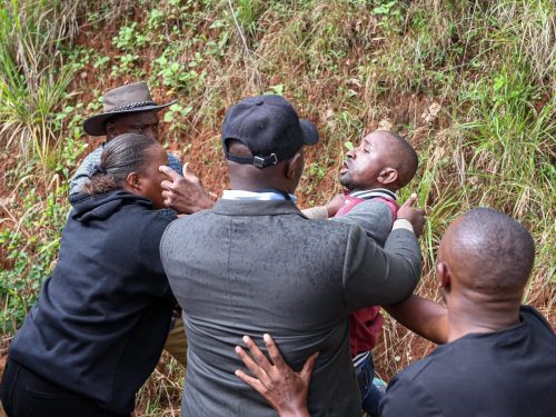 Justin Muturi in a confrotation with a voter. PHOTO/@_DCPTV/X