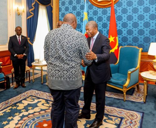 João Manuel Gonçalves Lourenço and Uhuru Kenyatta during the signing of the peace accord in Washington. PHOTO/@4thPresidentKE/X