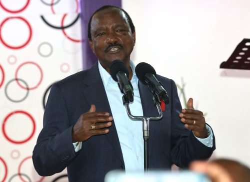 Kalonzo Musyoka during the church service in Kasarani, Nairobi. PHOTO/@skmusyoka/X