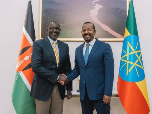 William Ruto made a one-day working visit to Addis Ababa, while holding bilateral discussions with Ethiopian Prime Minister Abiy Ahmed Ali. PHOTO/@WilliamsRuto/X