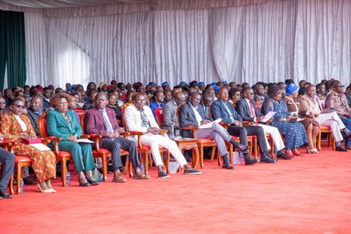 William Ruto and other leaders during the church service at AIPCA Gatundu North Diocese in Karure, Kiambu County. PHOTO/@WilliamsRuto/X