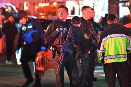 Law enforcement officers at Brown University. PHOTO/@RpsAgainstTrump/X