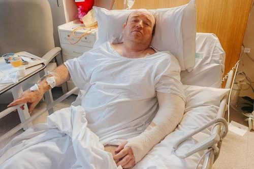 A fruit vendor Ahmed Al Ahmed who subdued a gunman lays on a hospital bed after sustaining injuries during Bondi Beach attack. PHOTO/@Ahmed Al Ahmed/X