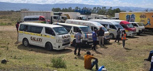 NTSA officers during the compliance checks. PHOTO/@ntsa_kenya/X