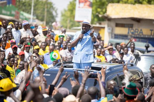 William Ruto during the rally in Tobong’u Lore, Lodwar, Turkana County. PHOTO/@WilliamsRuto/X
