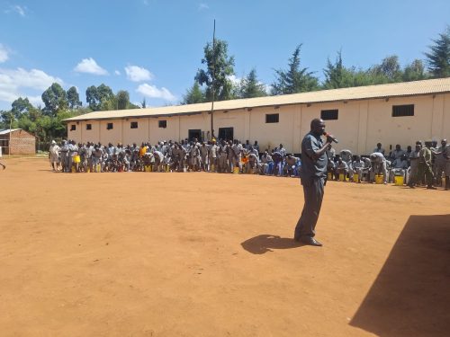 Saboti MP Caleb Amisi speaking during a visit to Kitale Annex, Women's Prison, and Main Prison on Thursday, December 25, 2025. PHOTO/@Honcalebamisi/X