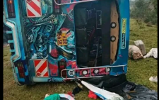 Bus ferrying AFC Leopards supporters overturns in Timboroa