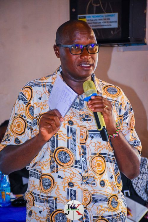 Mukurweini MP John Kaguchia speaks after attending a National Day for Persons with Disabilities in Nyeri County Chapter, which was hosted at Muhito PCEA in Kiahungu town, Mukurwe-ini. PHOTO/https://www.facebook.com/KaguchiaJohn