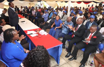 Kalonzo Musyoka received aspirants to Wiper Party  from across the country on Wednesday, December 10, 2025. PHOTO/Screengrab by People Daily Digital/@skmusyoka/X