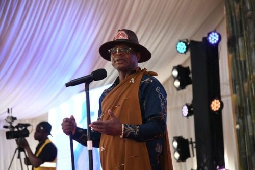 Senate Speaker Amason Kingi during the annual Kapkugo Cultural Festival. PHOTO/@HonAmasonKingi/X
