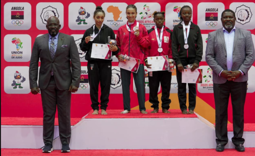Team Kenya at the Africa Youth Games in Angola. PHOTO/Screengrab by People Daily Digital/@Waziri_Mvurya/X