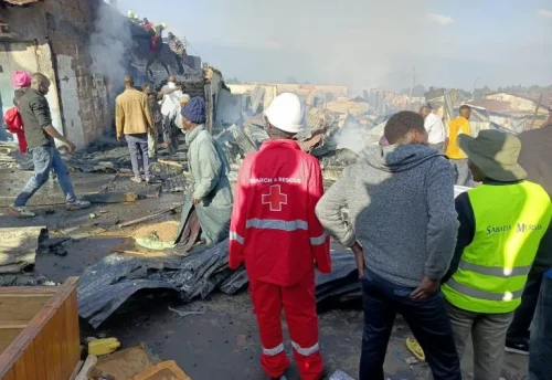 Angata Barikoi clashes in Trans Mara leave many without homes.PHOTO/@KenyaRedCross/X