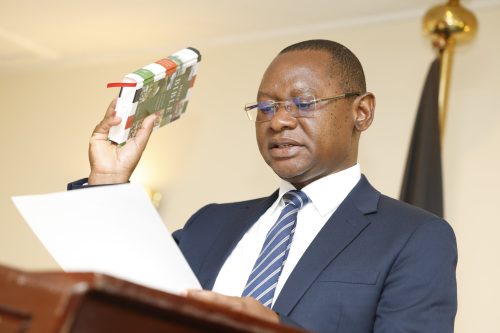 Michael Kingi Thoya during his swearing in: PHOTO/@Kenyajudiciary/X