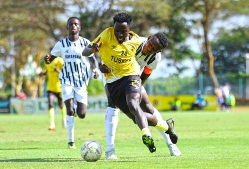 Tusker FC forward Ian Simiyu in action against Sofapak on Sunday, December 14, 2025 at Kasarani Annex. PHOTO/Tusker FC