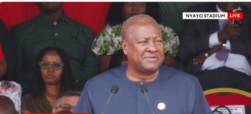 Ghanaian President John Dramani Mahama during Kenya's Jamhuri Celebrations. PHOTO/A screengrab by PD Digital@HonAdenDuale