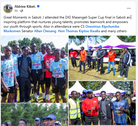 Facebook post by Aldrine Kibet. PHOTO/Screengrab by People Daily Digital