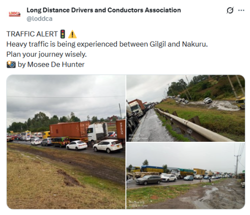 X post by the Long Distance Drivers and Conductors Association. PHOTO/Screengrab by People Daily Digital