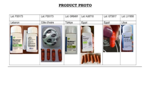Product photos as posted by the Pharmacy and Poisons Board. PHOTO/Screengrab by People Daily Digital from a post by @ppbkenya.
