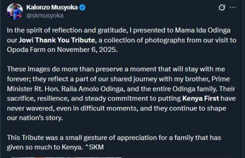 Part of Kalonzo Musyoka's statement. PHOTO/Screengrab by PD Digital/@skmusyoka/X