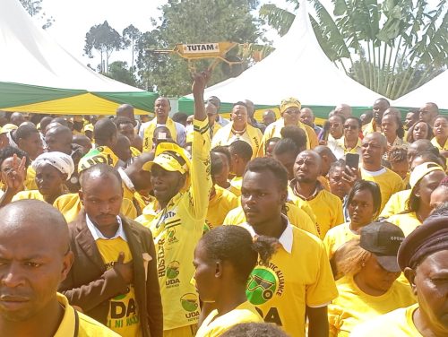 UDA members who had turned up for the party's meeting in Murang'a. PHOTO/WangarI Njuguna