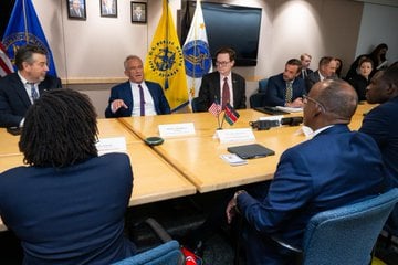 Held bilateral talks with the United States Secretary of Health and Human Services, Robert F. Kennedy Jr., at the Department of Health and Human Services in Washington, D.C. PHOTO/@HonAdenDuale/X