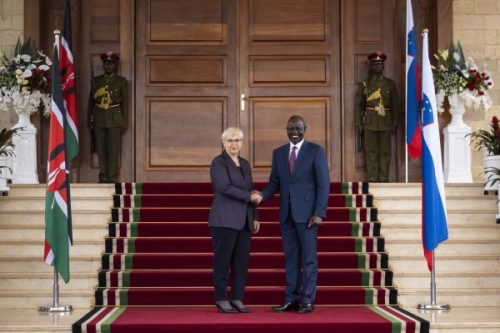 President William Ruto in a meeting with Slovenian President Nataša Pirc Musar at State House, Nairobi on Saturday, May 31, 2025. PHOTO/PCS.